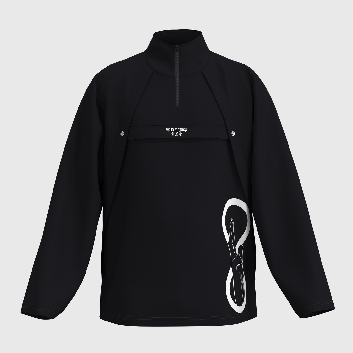 Gojo-Inspired Zipup – The Honoured One