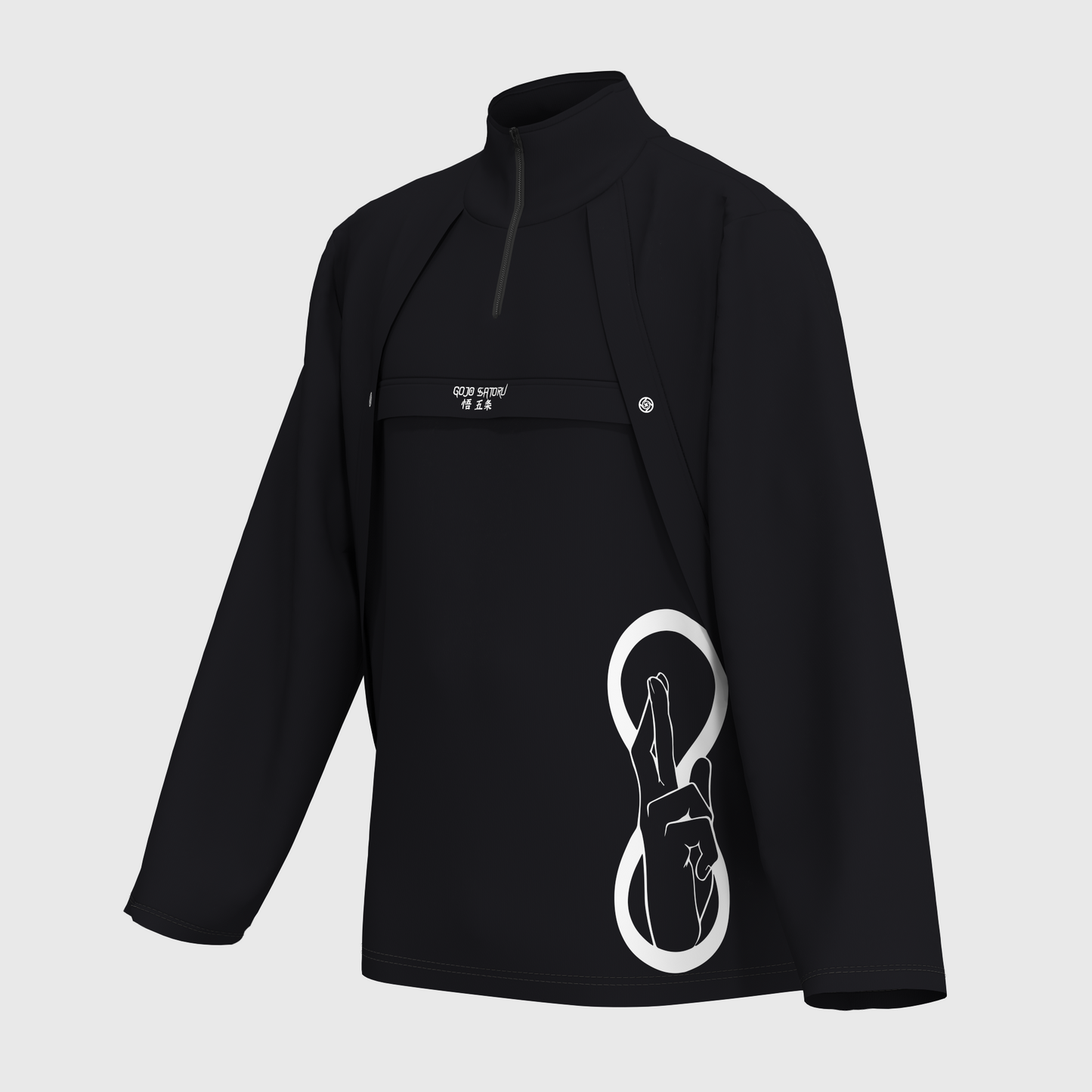 Gojo-Inspired Zipup – The Honoured One