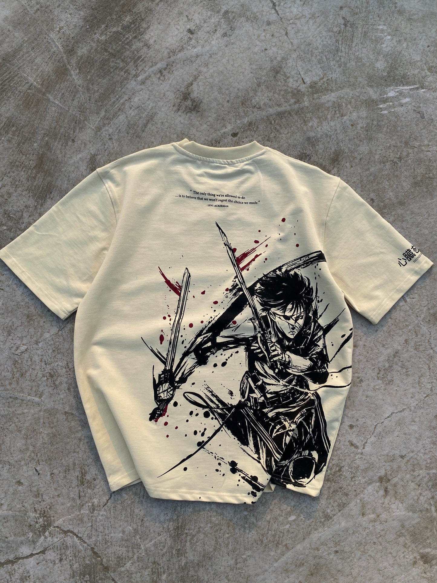 Levi Ackerman oversized Tee (Ivory)