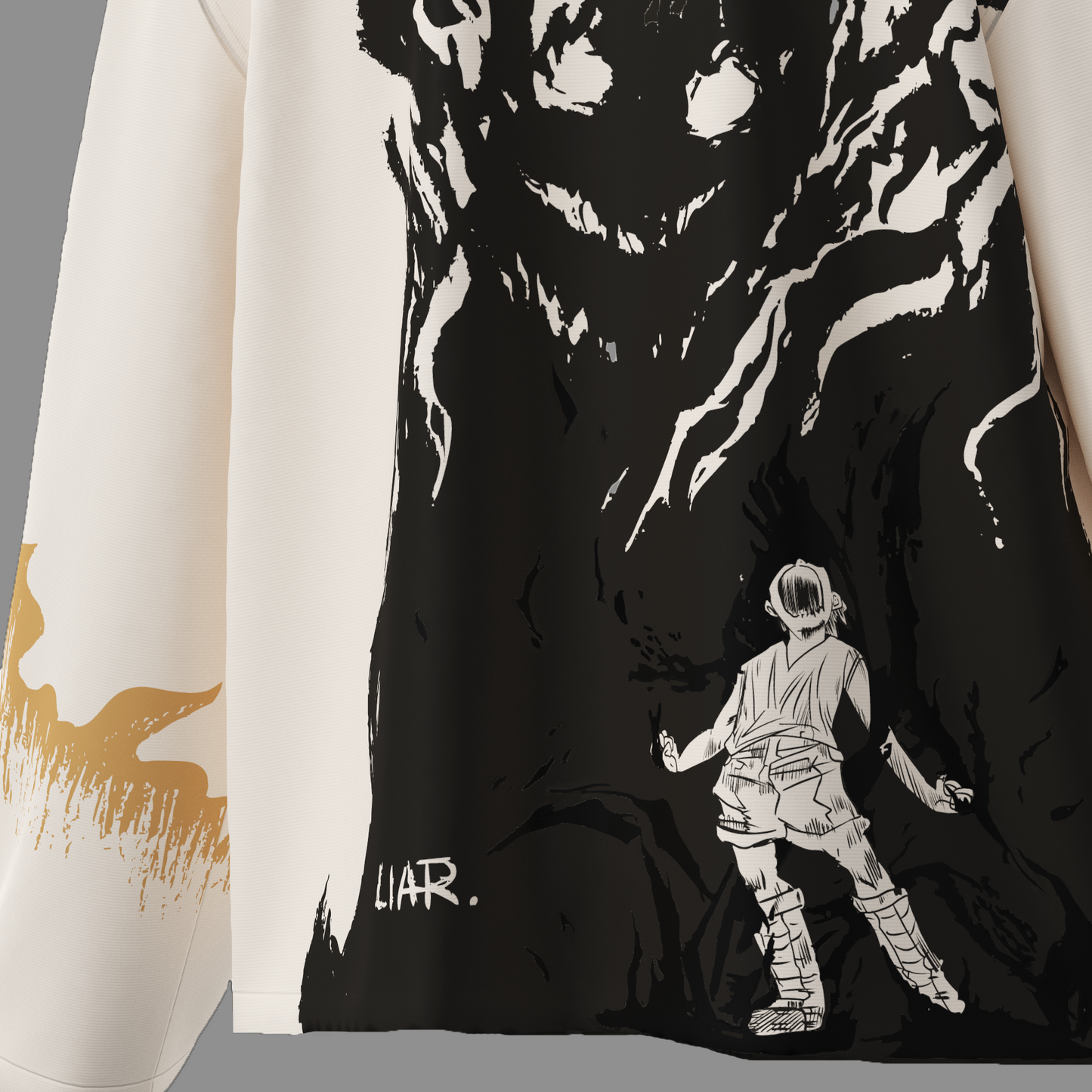 Gon Rage Cropped waffle Tee
