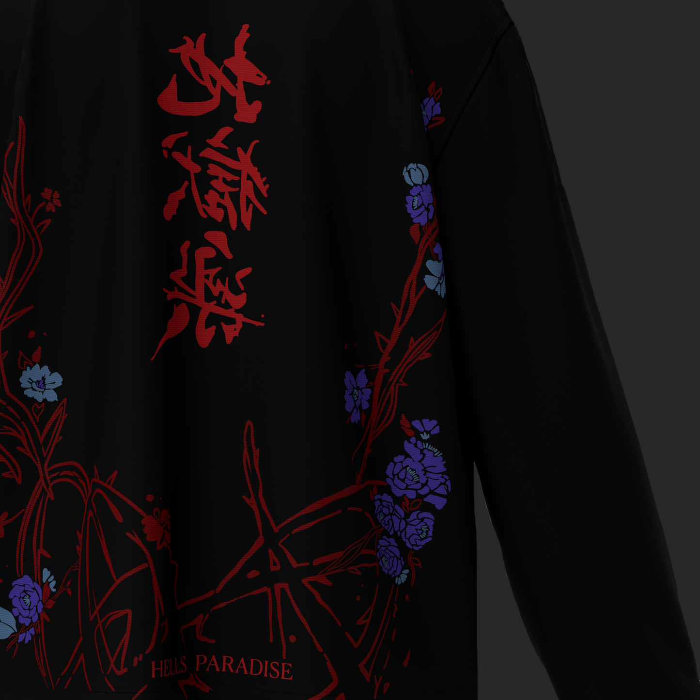 Hollow Bloom – Hell’s Paradise Cropped Waffle Tee