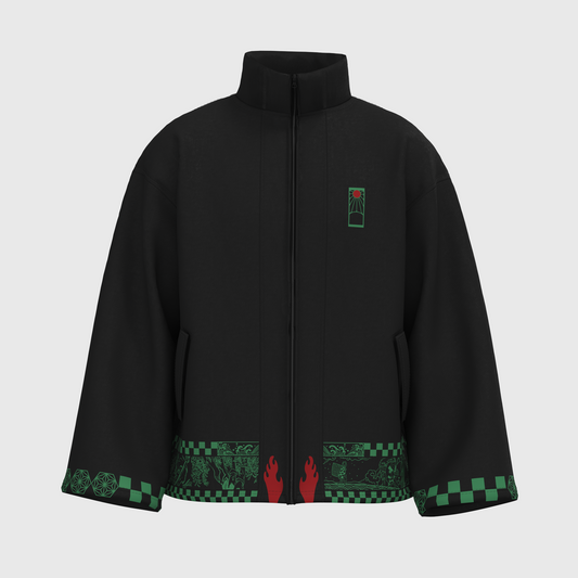 Tanjiro - Arcs on Thread Zip up Jacket