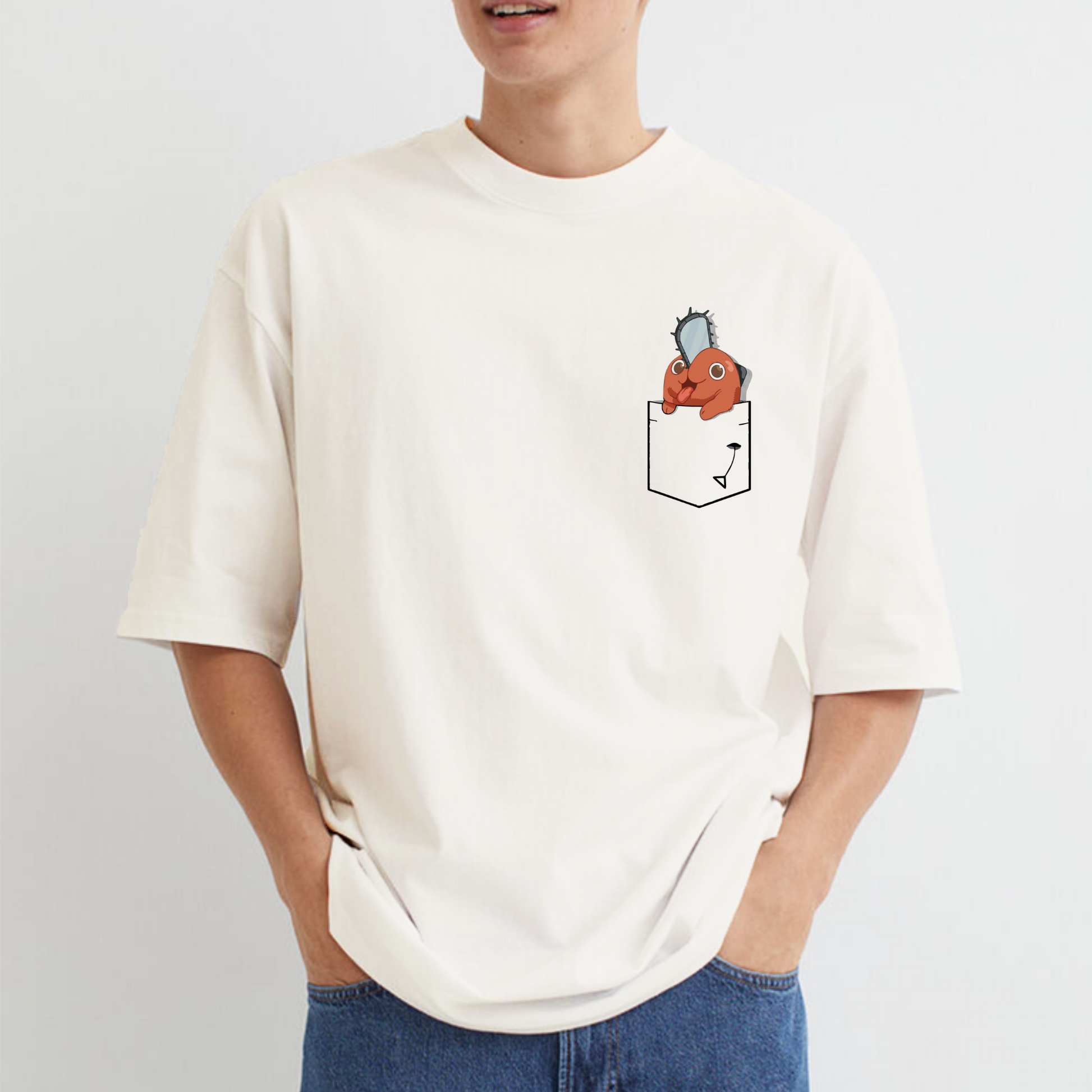 Pocket Pochita (Oversized T-shirt) – oniisaab